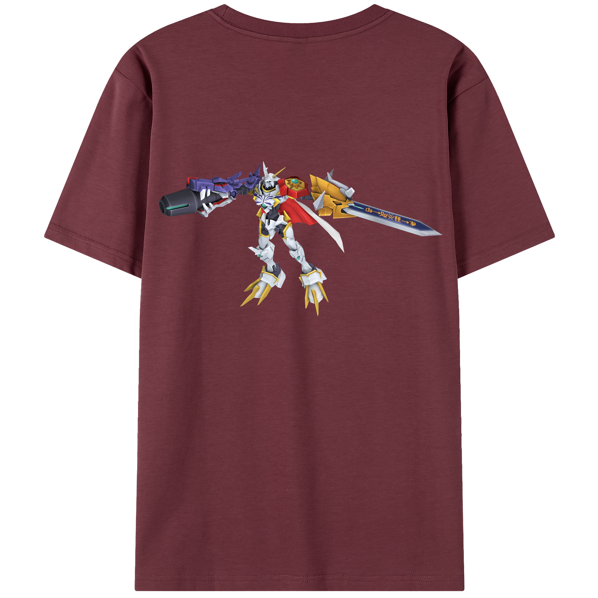 （画像用） Digimon デジタルモンスター/デジモン 綿100％半袖Tシャツ（背面プリント）